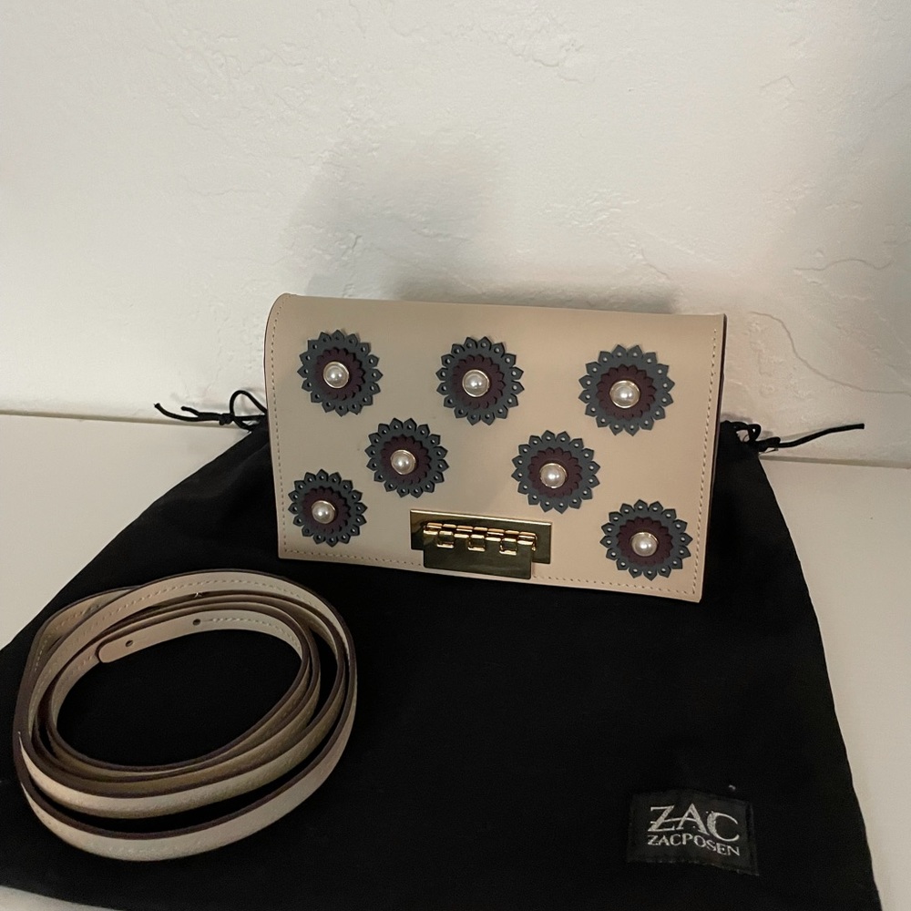 [New] Zac Posen Floral leather applique bag- THE MINIBAG TREND!